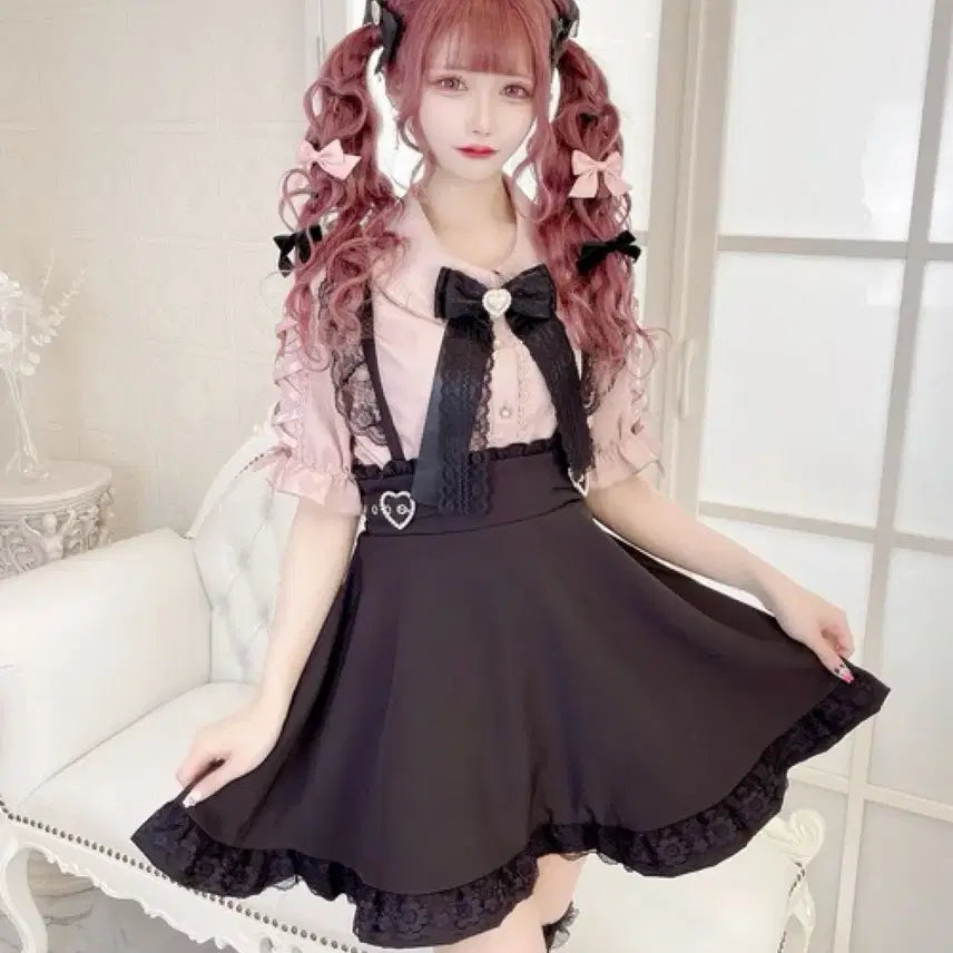[BUNJANG] Mazz Heart Flare Skirt / 정품 마즈 하트 플레어 스커트 판매 양지뢰 지뢰계 치마 리즈리사 디마럽