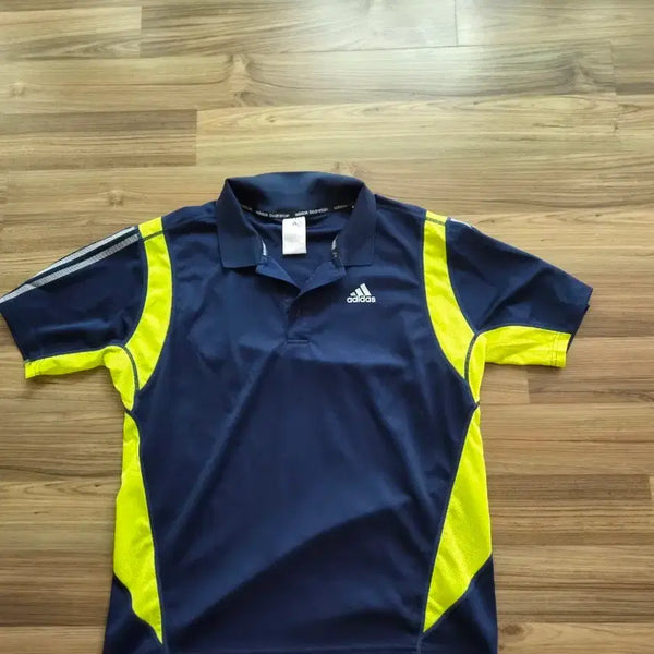 [BUNJANG] Adidas Short Sleeve Polo Shirt Navy/Fluorescent Size 105 / 한번입음)아디다스 반팔 카라티 네이비/형광 105추천