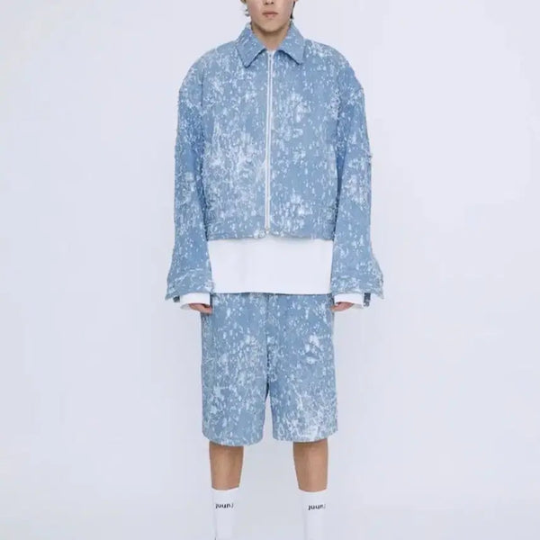 [BUNJANG] JUUN.J Navy Cotton Set-up Jacket and Pants / 준지 청 셋업 판매