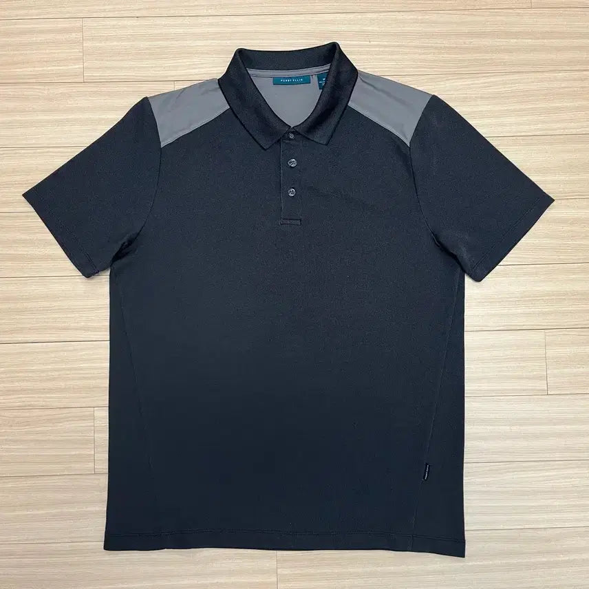 [BUNJANG] Perry Ellis Men's Collar Polo T-Shirt - Charcoal Grey (Medium) / [M] 페리엘리스 카라 티셔츠 반팔 폴로 셔츠 그레이 차콜