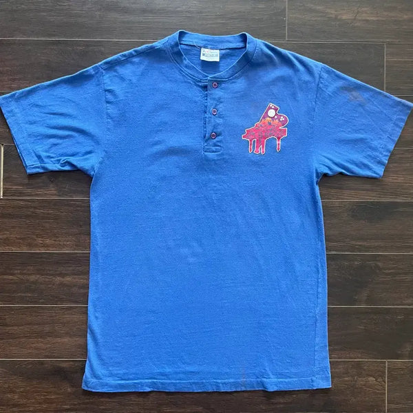 [BUNJANG] L Single Stitch Henry Neck T-Shirt / [L] 미국 빈티지 싱글스티치 헨리넥 티셔츠