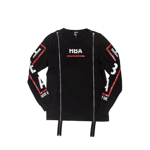 [BUNJANG] Hood By Air 15FW Multi Zipper Print T-Shirt Black S / 후드바이에어 - 15FW 멀티지퍼 프린트 티셔츠 - 블랙 - S