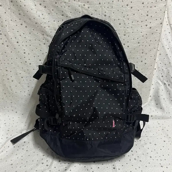 [BUNJANG] Eastboy Vintage Backpack with Star and Polka Dot Pattern / 별 땡땡이 무늬 빈티지 백팩 이스트보이 백팩