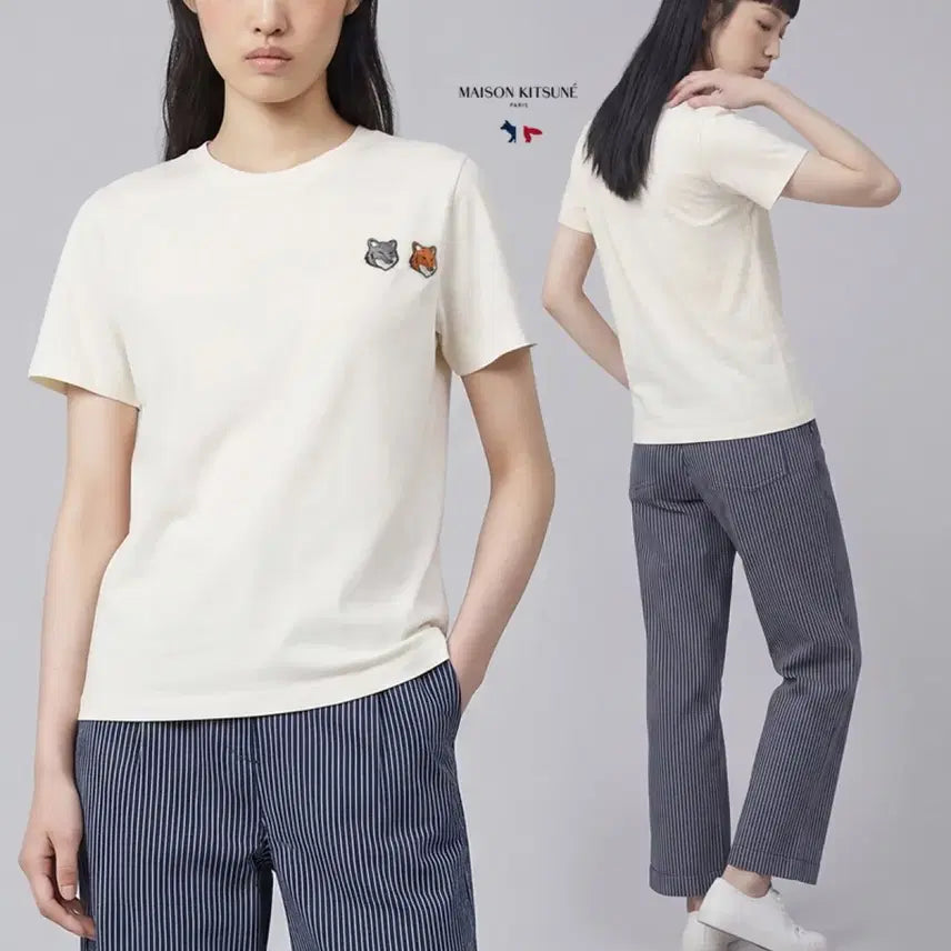 [BUNJANG] Maison Kitsuné Double Fox Head Performance Cotton T-Shirt (Unisex) / 메종키츠네 더블 폭스헤드 기능성 반팔 티셔츠 (남녀공용)
