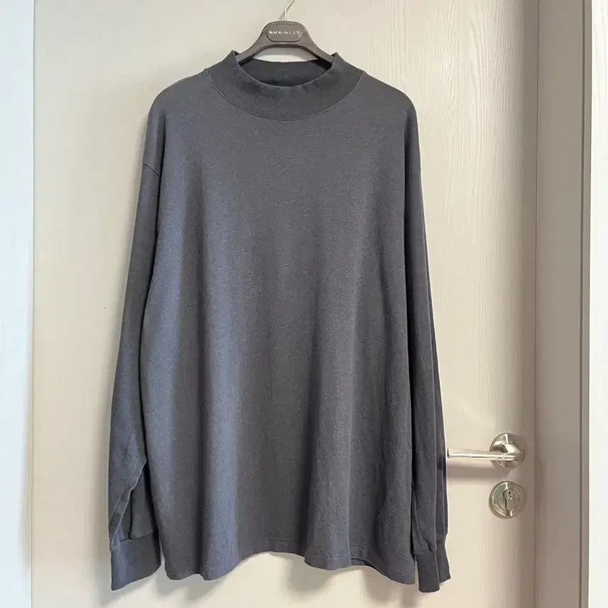 [BUNJANG] Apresse Cashmere Cotton Turtleneck T-Shirt Charcoal (Size 3) / [3] 24AW 아프레쎄 캐시미어 코튼 목넥 티셔츠 차콜