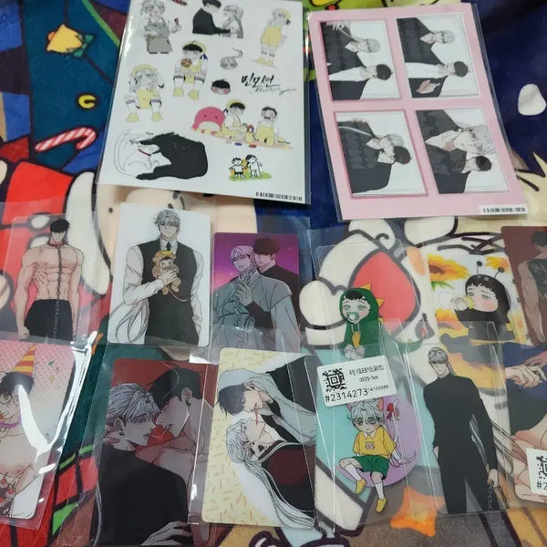[BUNJANG] Minmotion Acrylic Photocard & Sticker Bundle Set / 민모션 재인 태윤 재윤 아크릴 포토카드 12종 스티커 2매 일괄