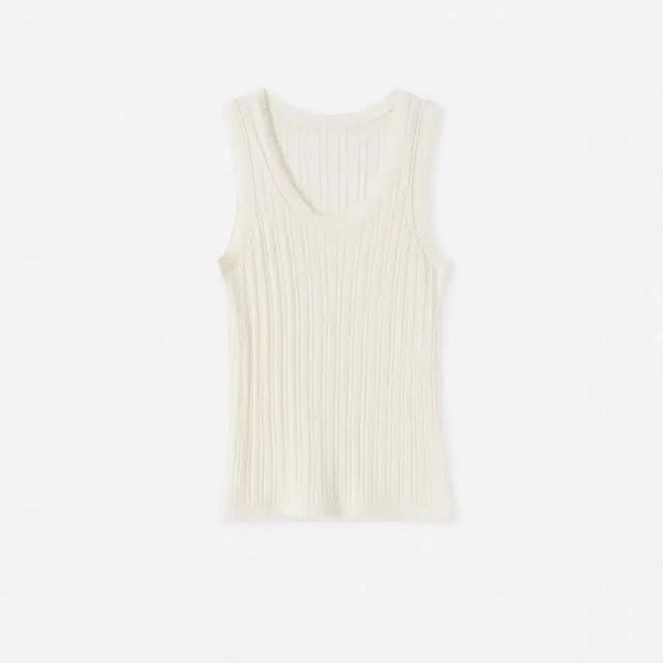 [BUNJANG] Vea (Fromis 9) Beah Ribbed Sleeveless Top Ivory / 포유온 Vea 베아 리브드 슬리브리스 아이보리