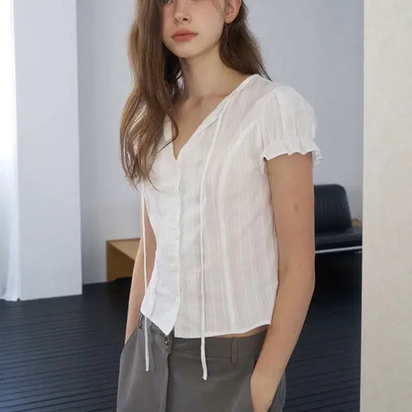 [BUNJANG] Lamour Mora Blouse Ivory / 라무어 Mora blouse - ivory