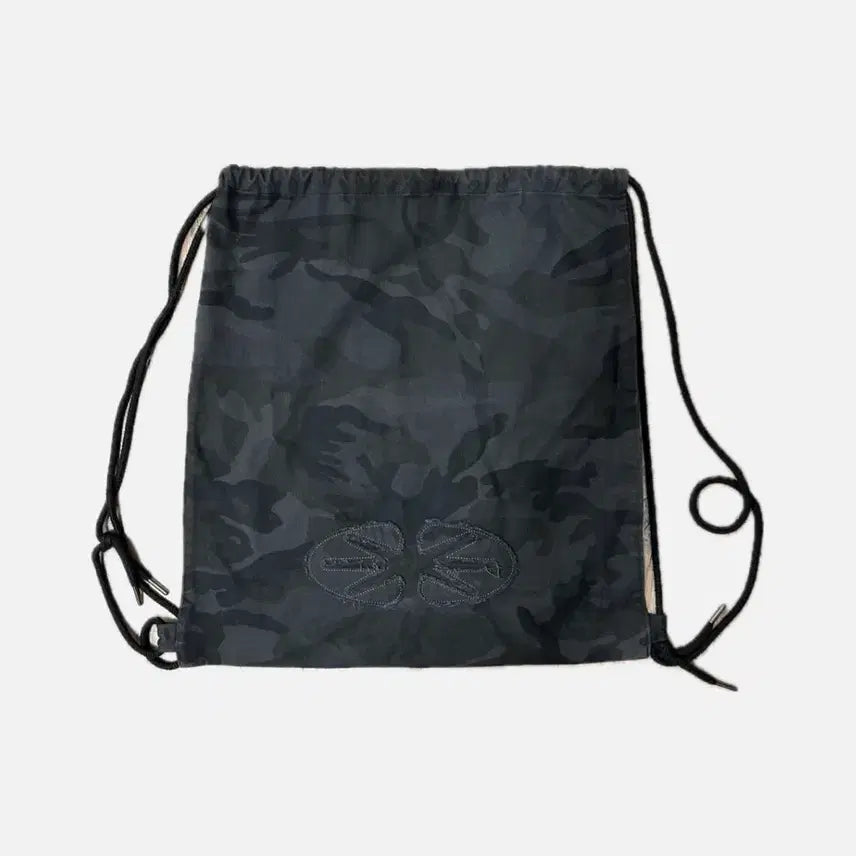 [BUNJANG] ERTAL Camo String Bag Black / 이알티알 카모 스트링백 블랙