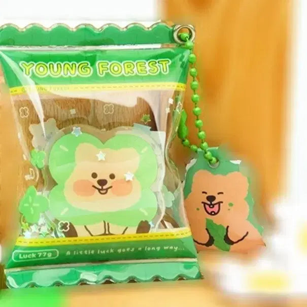 [BUNJANG] Yiyongui Sup Flower Quokka Four-Leaf Clover Lucky Charm Keychain / (새상품) 영이의 숲 꽃카 쿼카 네잎클로버 행운 키링