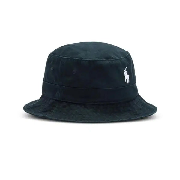 [BUNJANG] Polo Ralph Lauren Embroidered Logo Bucket Hat Black Unisex / (정품) 폴로 랄프로렌 로고 자수 버킷햇 블랙 모자 남녀공용