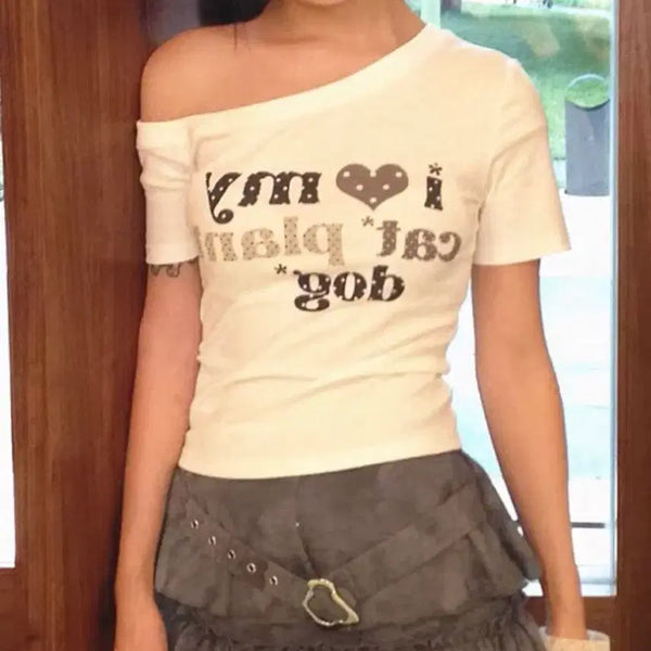 [BUNJANG] Off-Shoulder Sleeveless T-Shirt White M / 오프숄더 나시 반팔티 흰색 M