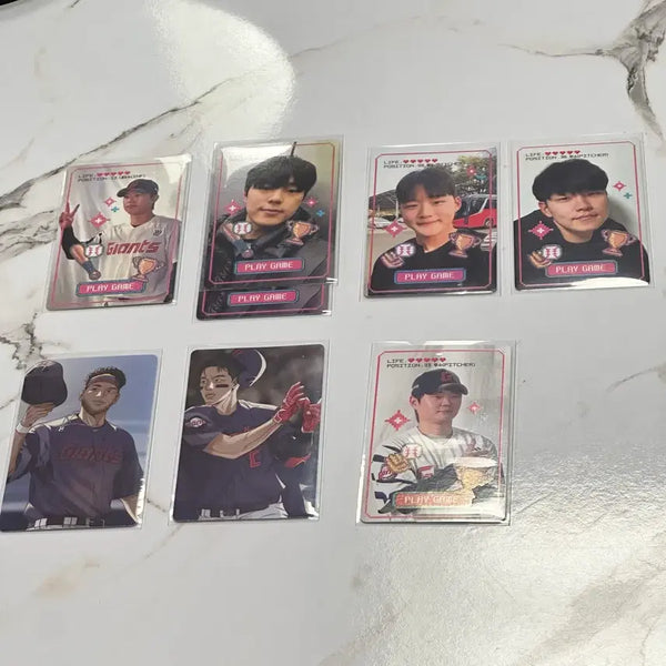 [BUNJANG] LOTTE GIANTS Baseball Team KBO Illustration Photocard / 교환, 판매) 롯데 자이언츠 포카 일러스트 전민재한태양박준우홍민기전준우