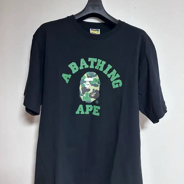[BUNJANG] A Bathing Ape College Tee Black Green XL / XL 베이프 ABC 카모 컬리지 티셔츠 블랙 그린 반팔