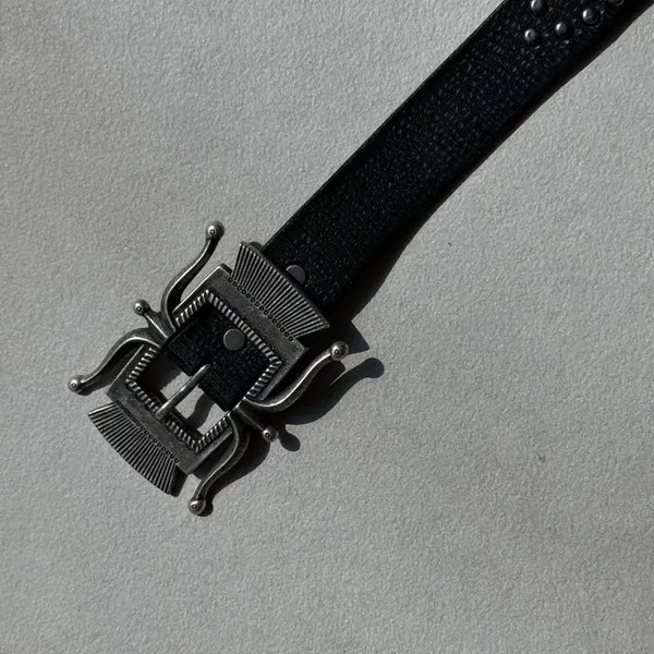 [BUNJANG] RRL Leather Western Belt Black / RRL 더블알엘 레더 벨트 32 웨스턴벨트 블랙