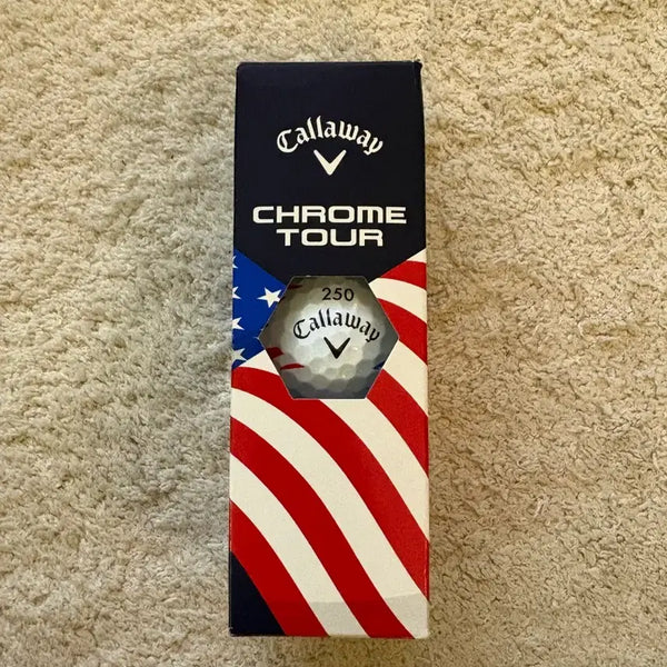[BUNJANG] Callaway Chrome Tour USA Stripe Independence Day Edition Golf Balls (3-Ball Set) / 캘러웨이 크롬투어 USA Stripe 독립기념일 에디션 골프공 3구