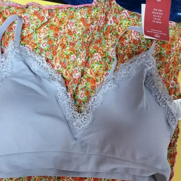 [BUNJANG] H&M Sequin Lace Bralette - Light Blue / H&M 시퀸 레이스 브라렛 라이트블루