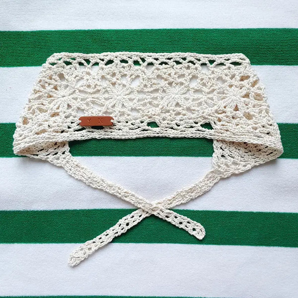 [BUNJANG] Handmade Crochet Vacation Hairband (Ivory) / 핸드메이드 바캉스 헤어밴드 (아이보리)