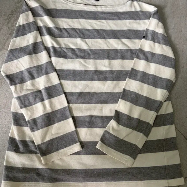 [BUNJANG] Saint James Boatneck Long Sleeve Striped T-Shirt / 세인트제임스 긴팔 티셔츠 그레이 38