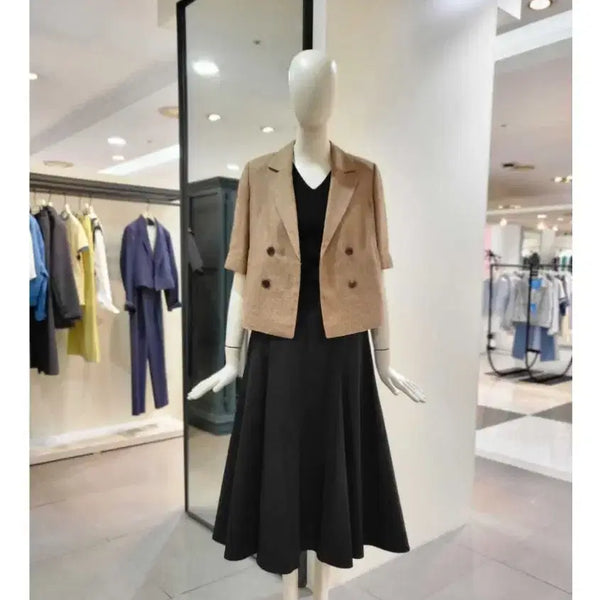 [BUNJANG] CC Collect Linen Blend Cropped Jacket / 씨씨콜렉트 린넨혼방 크롭자켓