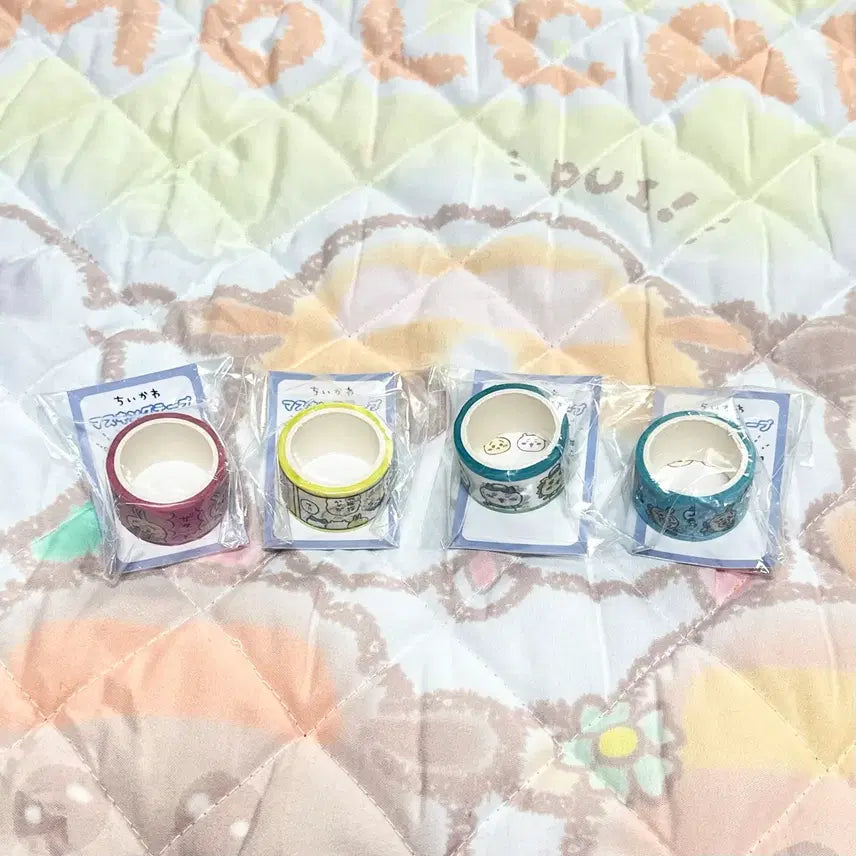 [BUNJANG] Chiikawa x FamilyMart Collaboration Masking Tape Set (4 Types, Rare) / 치이카와 X 패밀리마트 콜라보 마스킹테이프 4종 세트(희귀)