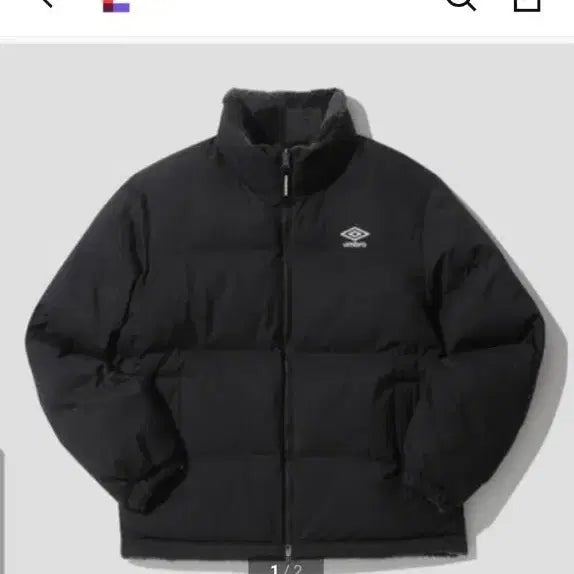 [BUNJANG] Umbro On & Off Reversible Short Padding Fleece Jacket UN323CPJ9 Black / 새상품급) 엄브로 온앤오프 리버시블 숏패딩 플리스 자켓 UN323CPJ9