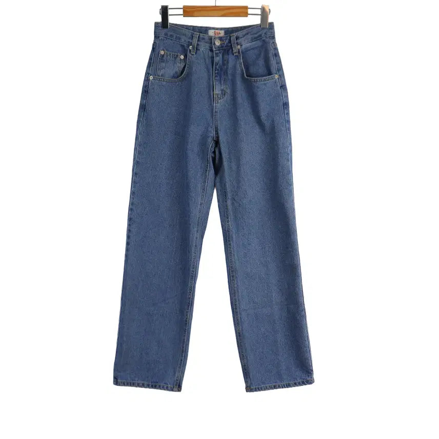 [BUNJANG] Forty Four Medium Wash Wide Leg High Waist Jeans / forty four 중청 와이드 데님팬츠 프리 청바지 와이드핏