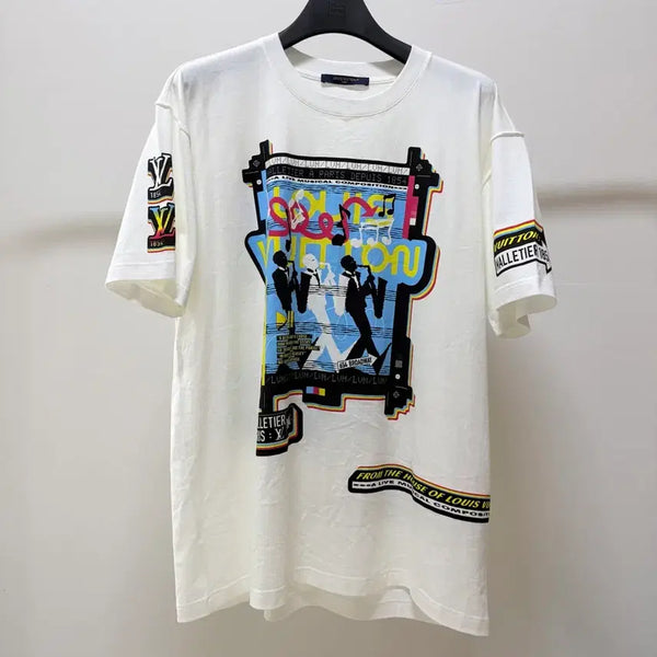 [BUNJANG] Louis Vuitton Printed Short Sleeve T-Shirt 2XL / 루이비통 프린팅 반팔 2XL 백화점판