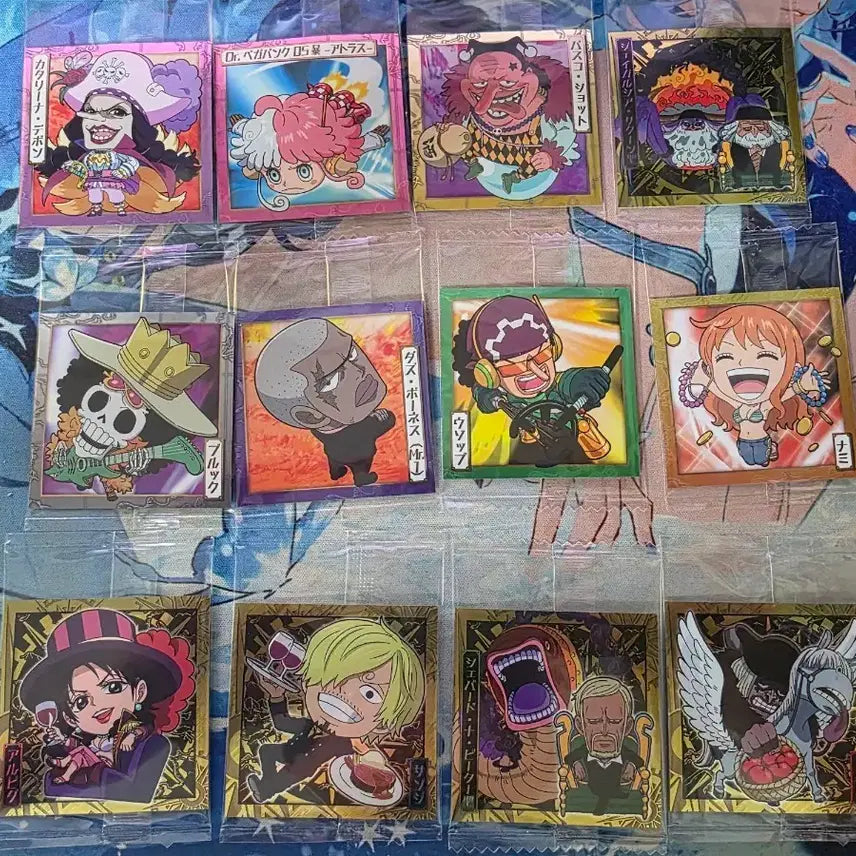 [BUNJANG] One Piece Wafer Seal Set (12 Types) / 원피스 웨하스 씰 12종 일괄 판매