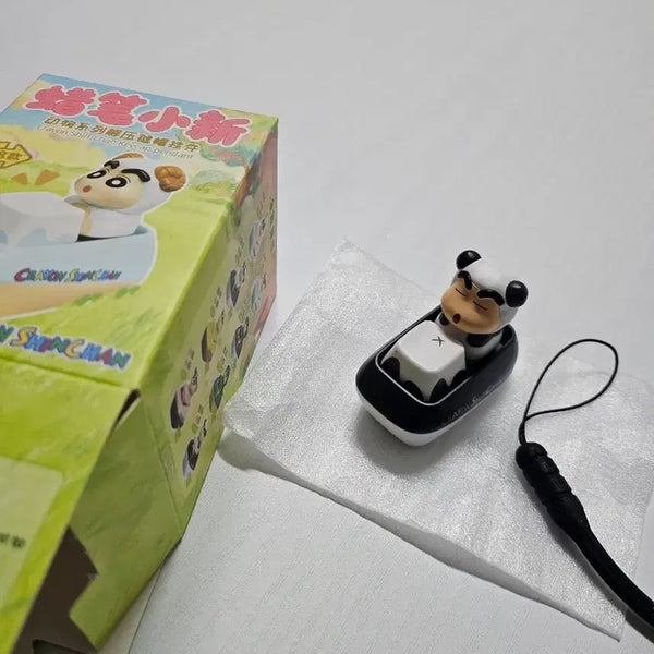 [BUNJANG] Crayon Shin-chan Panda & Shin-chan Animal Keycap Keychain Set / (새상품) 짱구는못말려 동물 키보드캡  키캡 키링 판다 팬더 짱구
