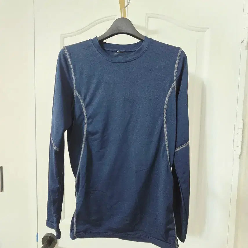 [BUNJANG] Navy Performance Long Sleeve T-Shirt / 네이비 기능성 긴팔 티셔츠 런닝복 운동복