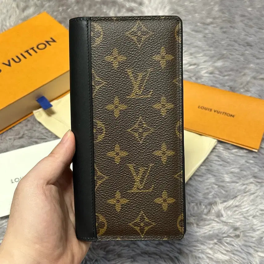 [BUNJANG] Louis Vuitton Monogram Macassar Brazza Wallet Long Wallet / [풀구성] 루이비통 모노그램 마카사르 브라짜 월릿 장지갑