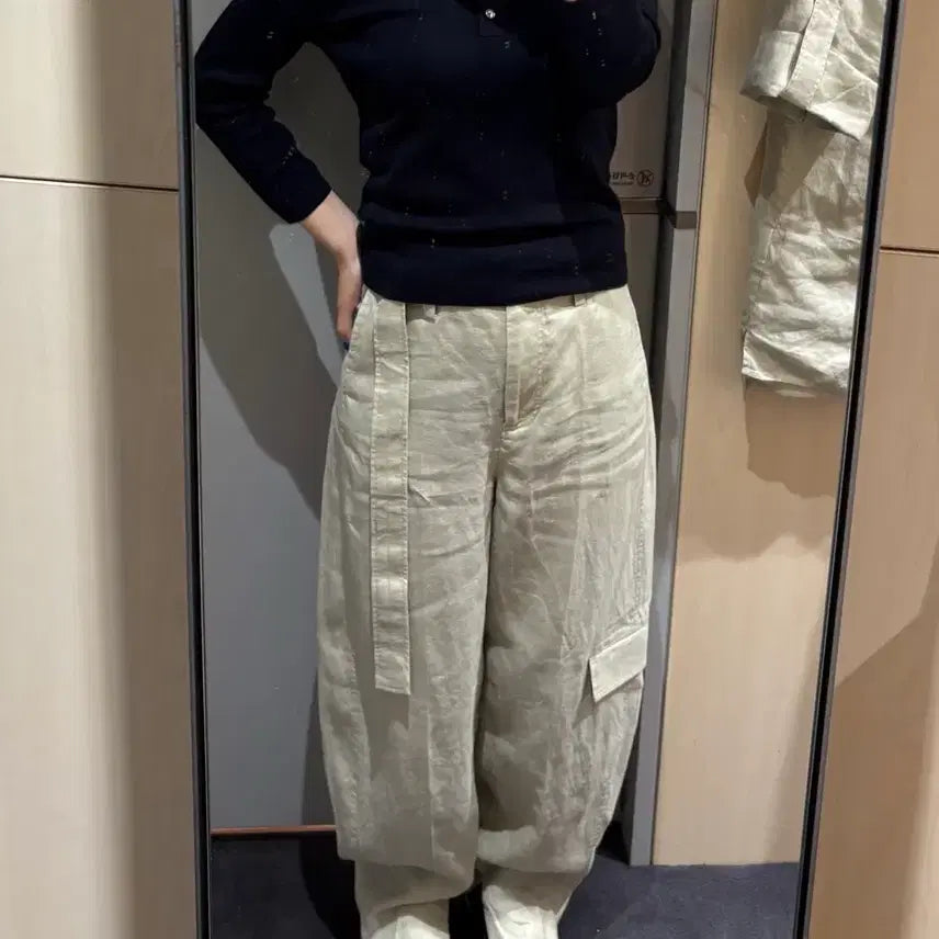 [BUNJANG] COS Belted Linen Barrel Leg Trousers / COS 벨티드 리넨 배럴 레그 트라우저 32