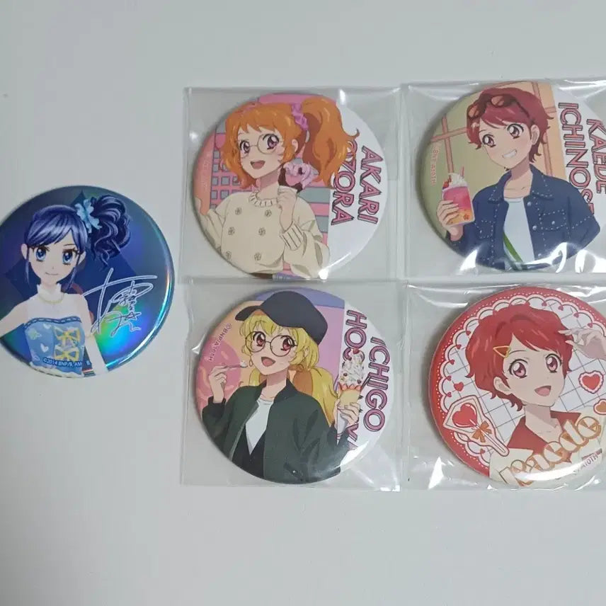 [BUNJANG] Aikatsu! Can Badge Set - Ichigo, Aoi, Ran, Maria, Seira, Yume, Ako, Mizuki, Amy / 아이엠스타 캔뱃지 판매 라임 이치고 마린 아오이 아카리 하늘 에이미