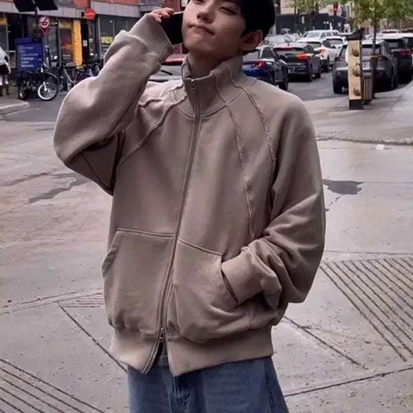 [BUNJANG] IAUAR Track Zip-Up Jacket Beige Size 1 / 서경배 착용) 아이아우어 트랙 집업 자켓 베이지 1사이즈