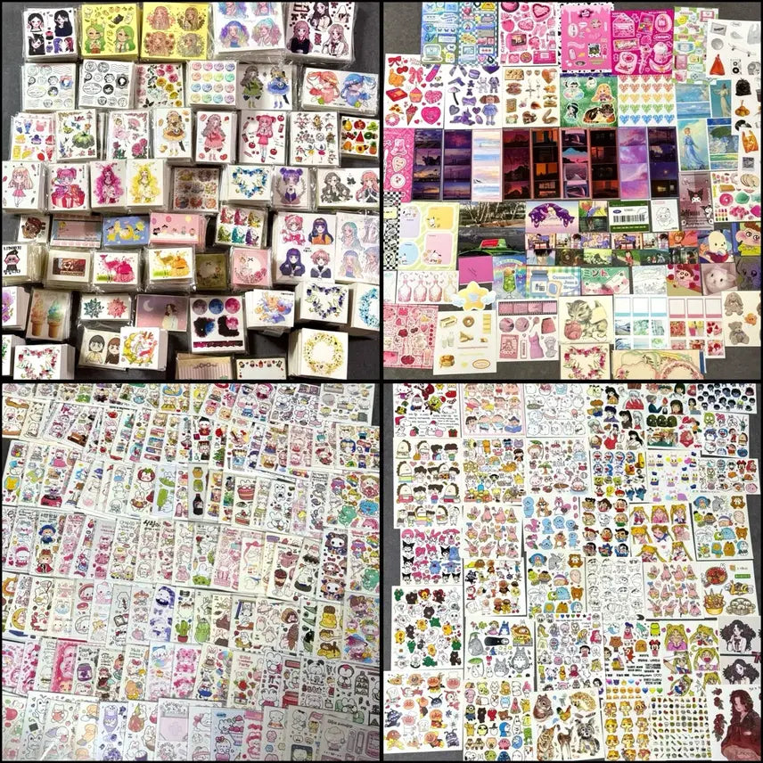 [BUNJANG] 1000pcs Random Mix Printing House Stickers / 다꾸 인쇄소 스티커(인스) 1000장 랜덤 믹스 판매