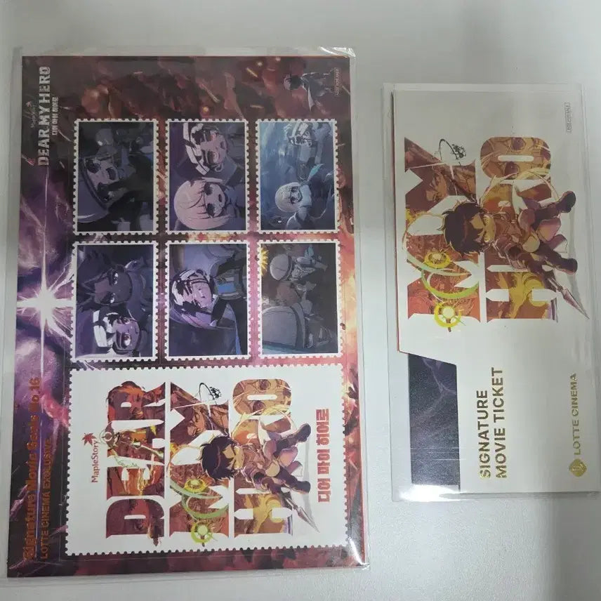 [BUNJANG] MapleStory Dear My Hero Movie Ticket & Movie Seal Set / [2개 세트] 디어 마이 히어로 무비티켓+무비씰 메이플 스토리 롯데시네마