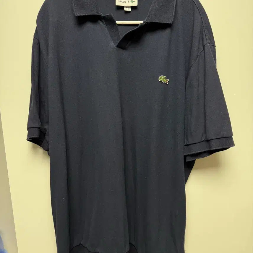 [BUNJANG] Lacoste Open Collar T-Shirt Navy XL / 라코스테 카라티 네이비 XL