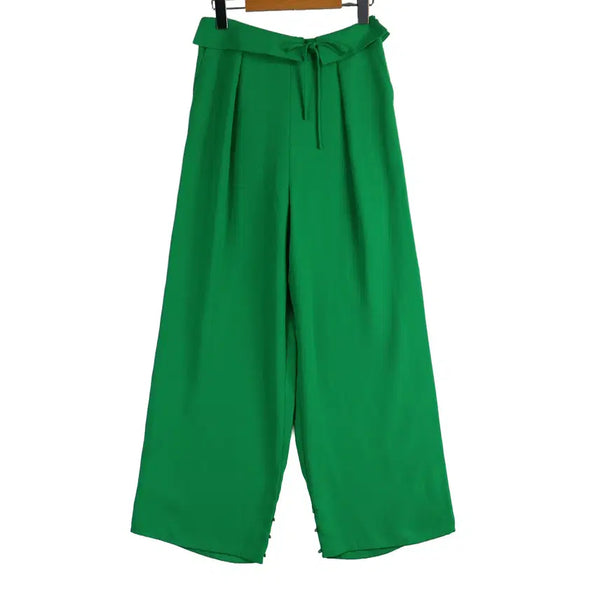 [BUNJANG] WNDERKAMMER Green Wide-Leg High-Waist Slacks Pants S / WNDERKAMMER 원더캄머 그린 와이드 슬랙스 S 하이웨스트 팬츠