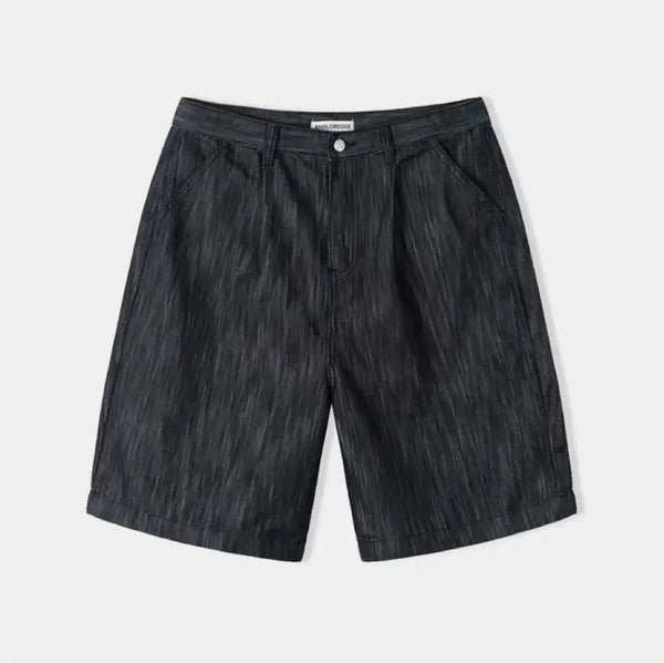 [BUNJANG] Unalloyed Code Slub Washing Bermuda Denim Pants / 어널러코드 슬랍워싱 버뮤다 데님 팬츠