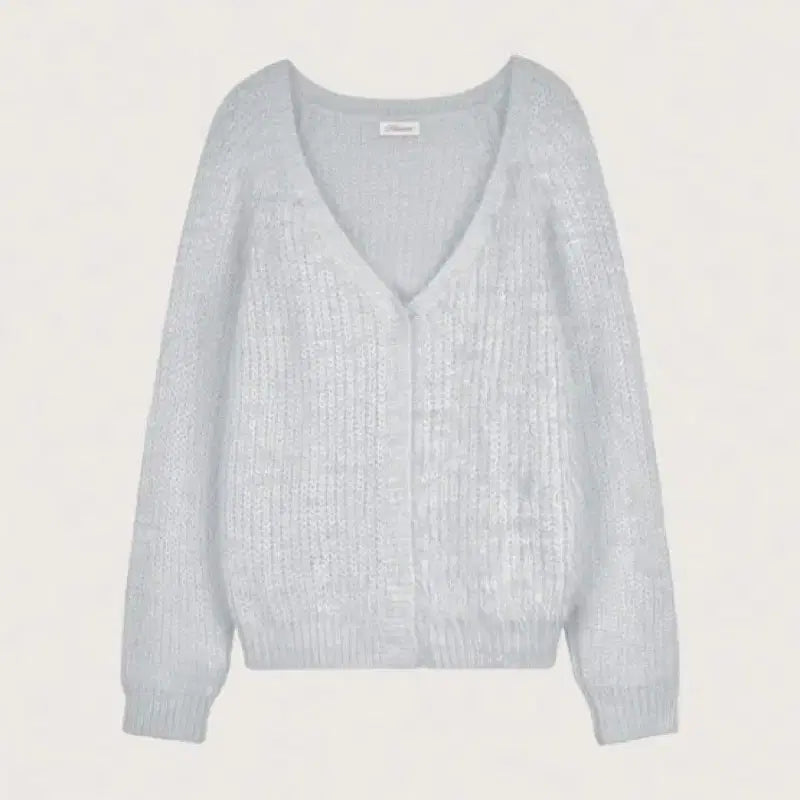 [BUNJANG] Kliché Sugar Plum Cardigan Baby Blue / 클리시어 슈가플럼 가디건 베이비블루