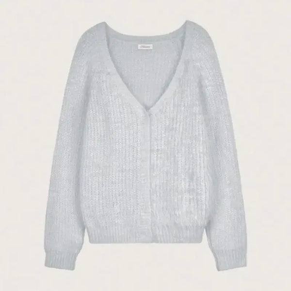 [BUNJANG] Kliché Sugar Plum Cardigan Baby Blue / 클리시어 슈가플럼 가디건 베이비블루