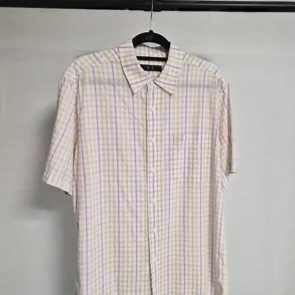 [BUNJANG] Daks Golf Check Short Sleeve Shirt / 100) 닥스 골프 체크 셔츠