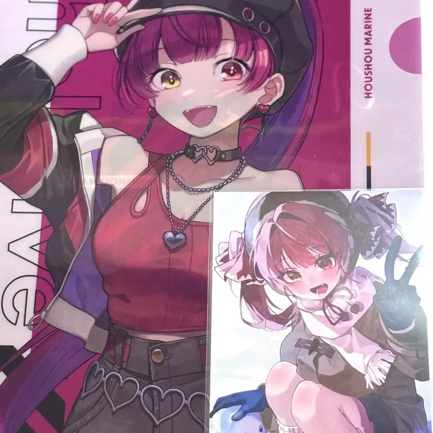 [BUNJANG] Hoshou Marine Clear File & Postcard Bundle (Sealed) / 호쇼마린 클리어파일 엽서 일괄 미개봉