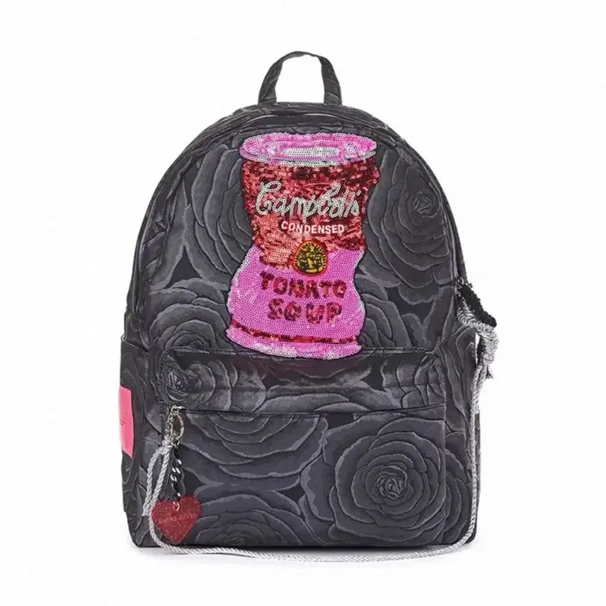 [BUNJANG] AntreV Black Rose Campbell Backpack / 앙트레브 블랙로즈 캠밸 백팩