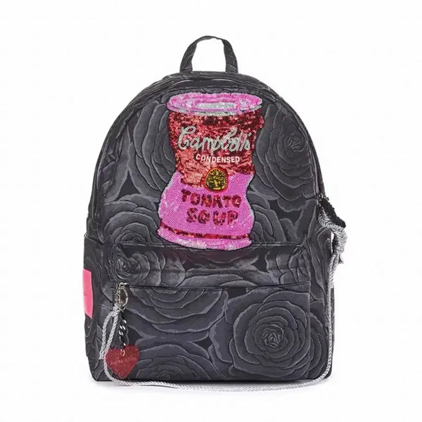 [BUNJANG] AntreV Black Rose Campbell Backpack / 앙트레브 블랙로즈 캠밸 백팩