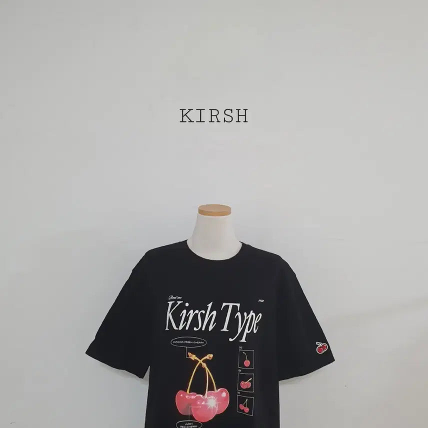 [BUNJANG] Kirsh Cherry Short Sleeve T-Shirt Black / 세일)No.26062211 키르시 체리 반팔 티셔츠 블랙