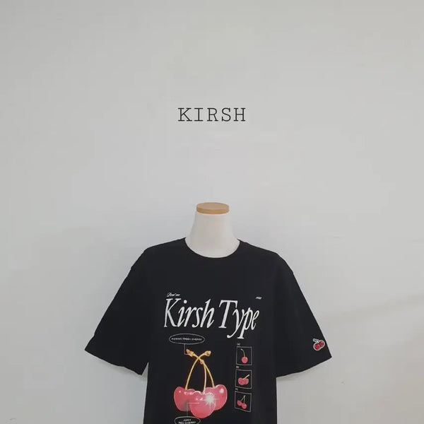 [BUNJANG] Kirsh Cherry Short Sleeve T-Shirt Black / 세일)No.26062211 키르시 체리 반팔 티셔츠 블랙
