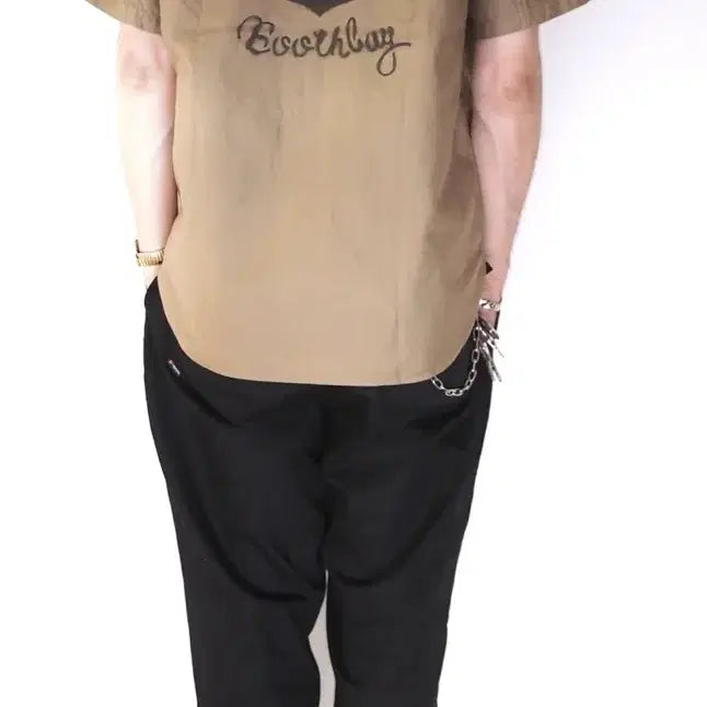 [BUNJANG] Jerardo Coast Guard Officer Shirt - Khaki Cotton Panama Cloth - Size L / 제라도 코스트 가드 오피서 셔츠