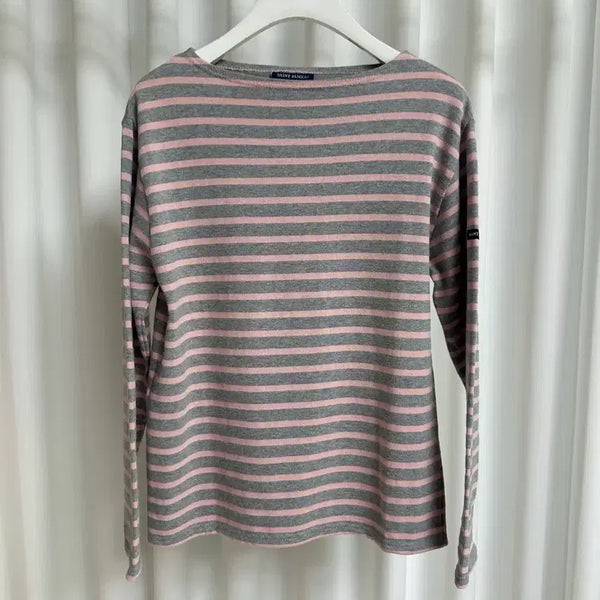 [BUNJANG] Saint James Striped Long Sleeve Top Pink XS / 세인트제임스 스트라이프 긴팔탑 (핑크)